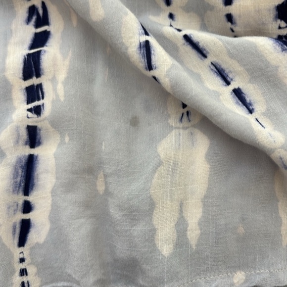 Cloth & Stone Tie Dye Mini Dress Tie Back Blue white size XS - Picture 12 of 12